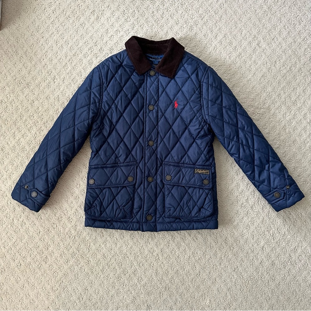 Ralph Lauren Navy Blue Quilted Puffer Jacket